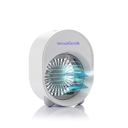 InnovaGoods | Mini humidificador LED Koolizer, aire acondicionado portátil, humidificador, climatizador, pingüino aire acondicionado